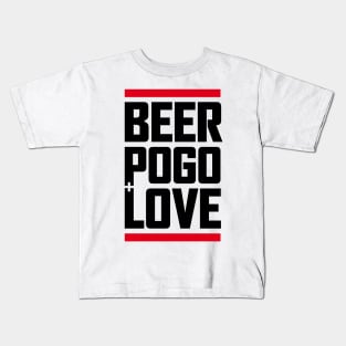 beer, pogo & love white Kids T-Shirt